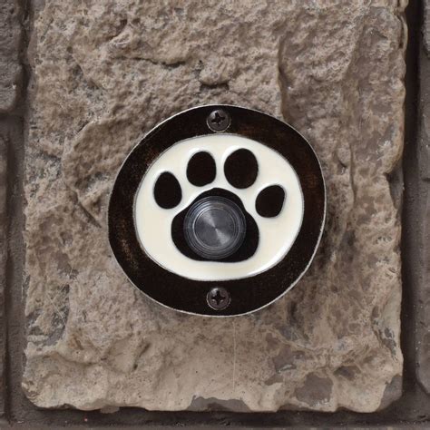 Paw Print Doorbell With Lighted Button Etsy Doorbell Design Paw