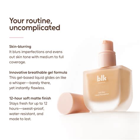 blk cosmetics soft blur liquid foundation  face duo set blk cosmetics