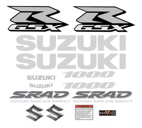 Kit Jogo Emblema Adesivo Compatível Gsxr Srad 1000 Cr11