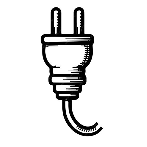 Desenho contínuo de uma linha de tomada elétrica e ícone de sinal de luz elétrica de contorno de