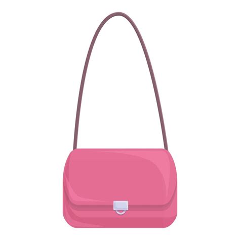 Vector De Dibujos Animados De Icono De Bolsa De Mujer Rosa Bolso De