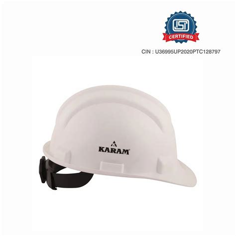 Karam White PVC Industrial Safety Helmets Size Medium At Rs 70 Piece