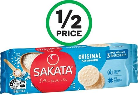 Sakata Rice Crackers 90 100g Or Sakata Wholegrain Rice Crackers 90g