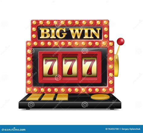 Slot Machine for Casino, Lucky Seven in Gambling Game Isolated on White. Jackpot Slot Big Win ...