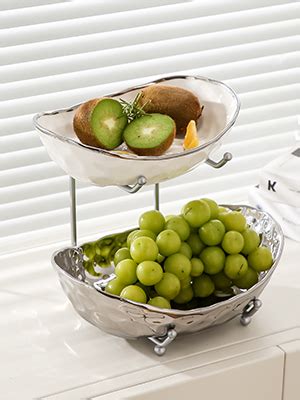 Homkula Fruit Bowl For Kitchen Counter Tier Ceramic Serving Bowls