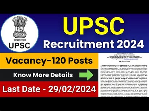 UPSC Assistant Director Jobs 2024 Jobs2024 Latestjobs Govtjob YouTube