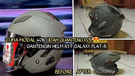 Gantengin Helm Kyt Galaxy Flat R Cuma Pasang Spoiler Decal Leopard