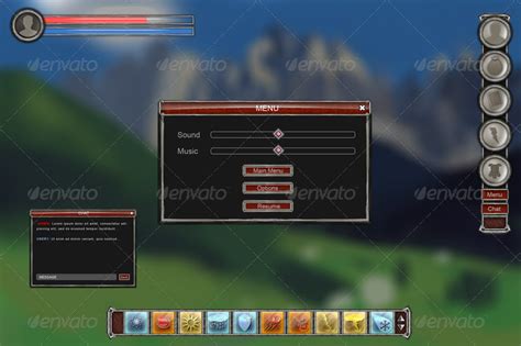 Rpg Game Ui Set Hd Web Elements Graphicriver