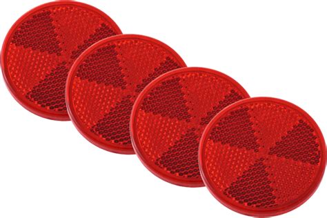 Round Self Adhesive Red Reflectors Dobplast Mm Set Of Reflectors