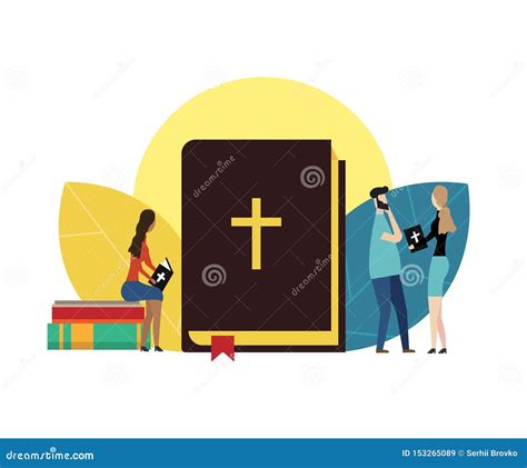 Concepto De La Biblia Aislado En El Fondo Blanco Ilustraci N Del Vector