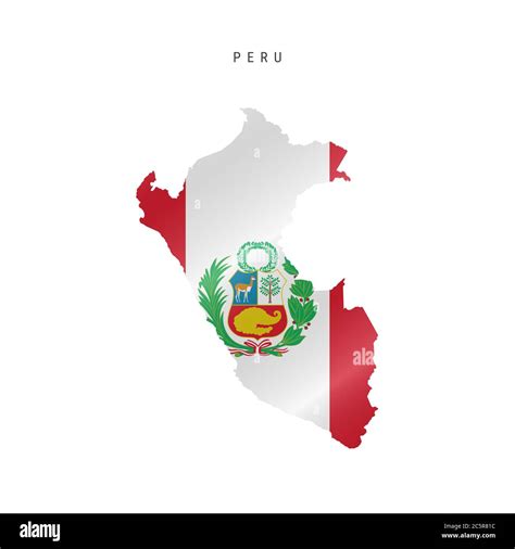 Mapa detallado de la bandera de la bandera de la bandera de Perú Mapa