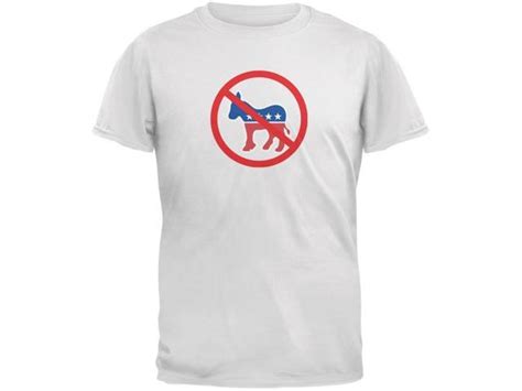 Republican Anti Democrat White Adult T Shirt