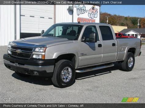 Silver Birch Metallic 2006 Chevrolet Silverado 2500hd Lt Crew Cab 4x4 Dark Charcoal Interior