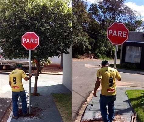 Placas De Sinaliza O S O Implantadas Em Cruzeiro Do Oeste