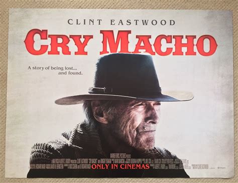 Cry Macho 2021 Clint Eastwood Original UK Cinema Quad Poster 30 X40