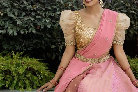 10 Wedding Day Pattu Half Saree Designs For South Indian Brides