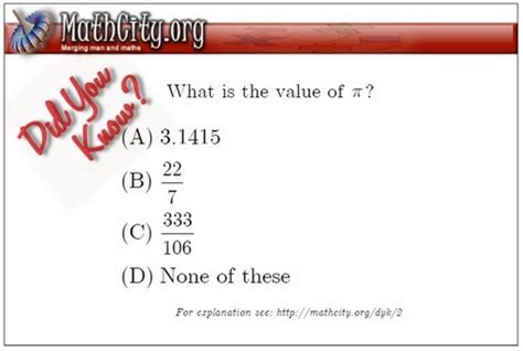 What Is The Value Of Pi