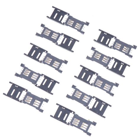 10pcs Sim Card Holder 6pin Card Socket Sim Card Slot Connector For Phonejsu Ebay