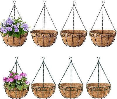 Amazon EIMQUVW Metal Hanging Planters Basket Set Of 4 Hanging