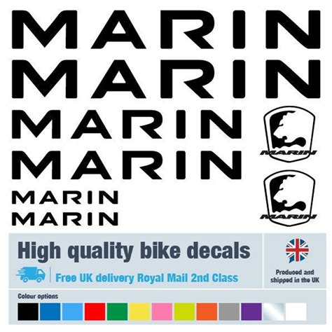 Marin New Bike Decals / Labels / Stickers in Vinyl With Free - Etsy