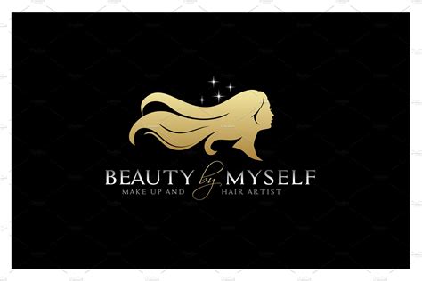 Luxury Beauty Long Hair Woman Logo Branding And Logo Templates