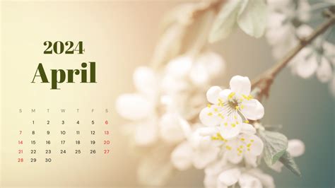 Desktop Wallpaper Calendar April 2024 Wallpaper - Carmen Starlene