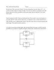 Phys F Practice Final Pdf Phys Su Final Exam Name