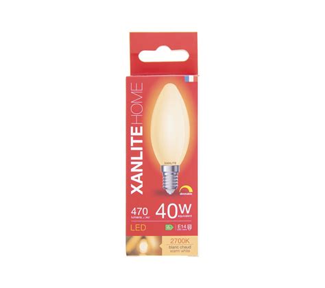 Ampoule Filament Led Flamme Opaque Dimmable Culot E Lumens