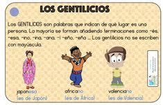 10 Ideas De Los Gentilicios Gentilicios Adjetivos Aula De Primaria