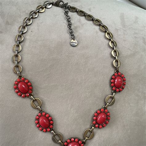 Stella And Dot Sardinia 2 In 1 Statement Necklace Red C Gem