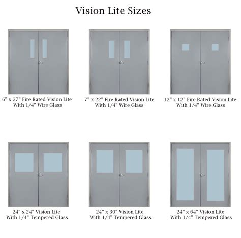 Vision Glass Lite Hollow Metal Door Pairs