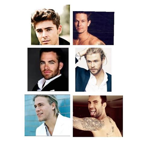 Zac Efron Mark Wahlberg Chris Pine Chris Hemsworth Charlie Hunnam Adam Levine Chris