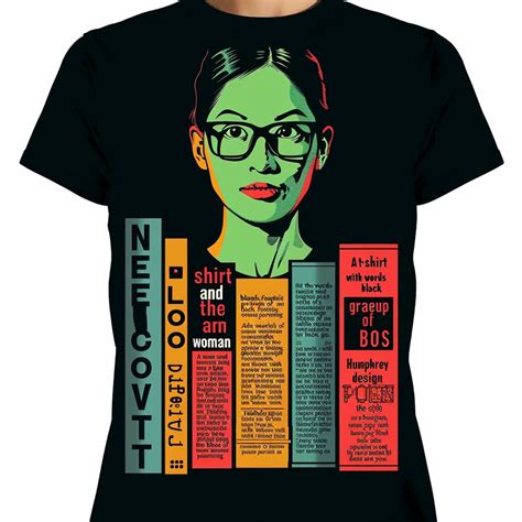 Empowering Asian Woman With Books Graphic Design TShirt Unique Humphrey