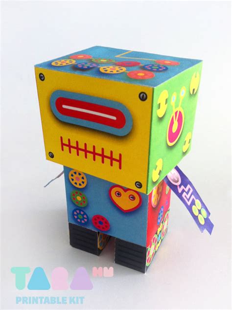 Diy Printable Cutout Robot Diy Paper Toy Printable Robot Fluor