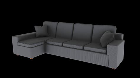 L Shaped Sofa 3d Model By Omer Kamal