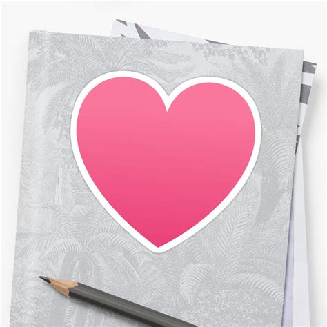 Pink Heart Sticker By Mhea Redbubble