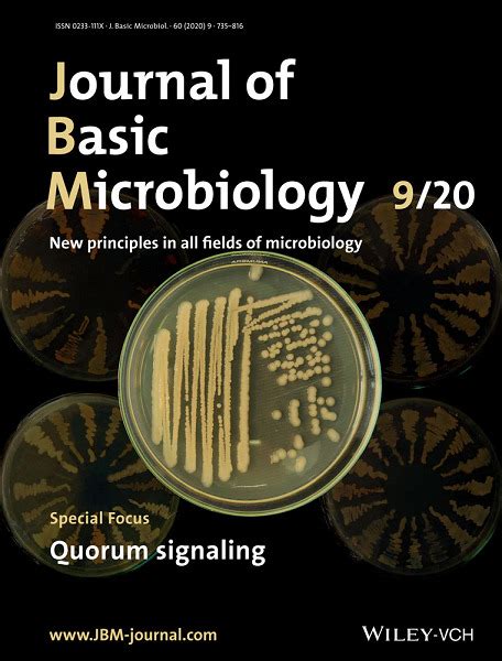 Cover Journal Of Basic Microbiology Journal Of Basic