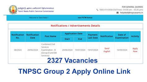 Tnpsc Group Notification Out Apply Online For Vacancies