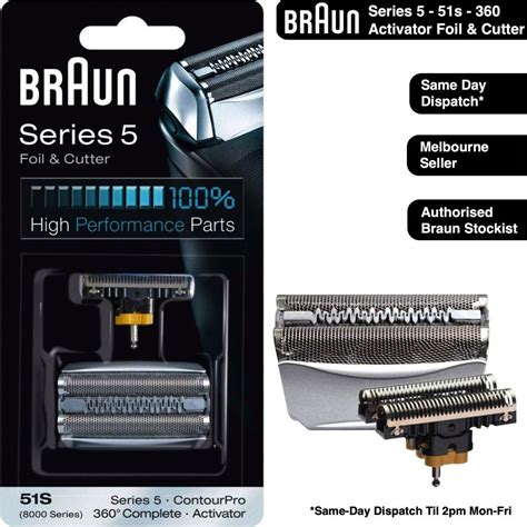 Braun 51s Series 5 Foil And Cutter Replacement Set 360 Activator 8595