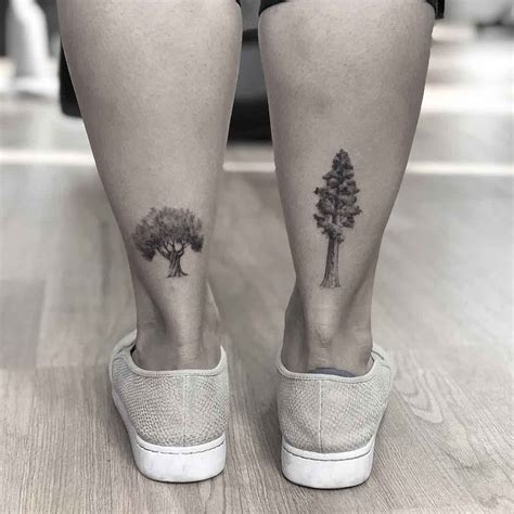 Tree Tattoos On Ankle