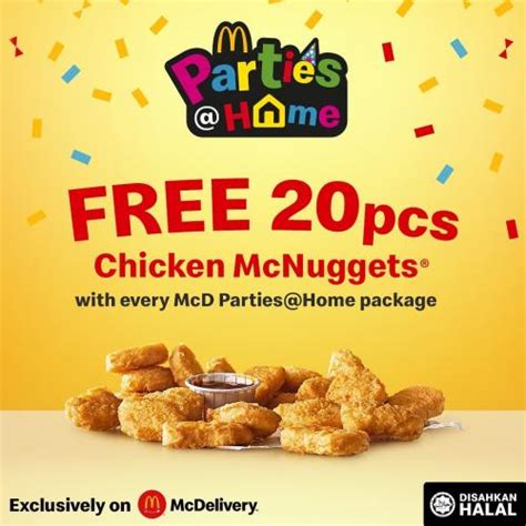 Mcdonald S Mcdelivery Mcd Parties Home Free Chicken Mcnuggets Promotion