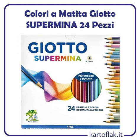 Pastelli Colori A Legno Matita Giotto Supermina Pezzi Kartoflak