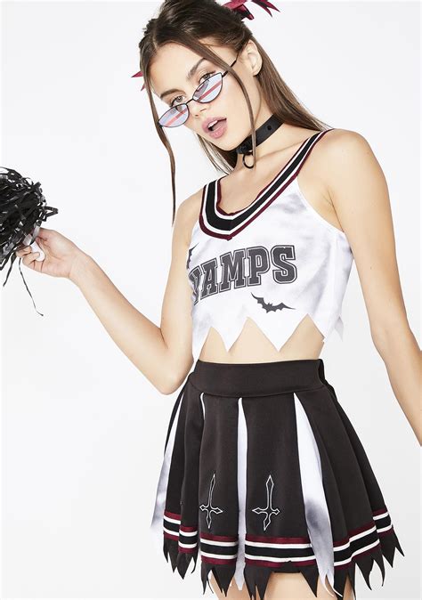 Dolls Kill Vamp Cheerleader Costume Set Dolls Kill