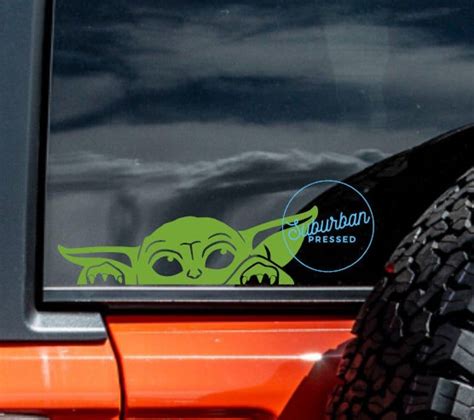 Baby Yoda Car Sticker Grogu Decal Baby Yoda Car Decal Image Car