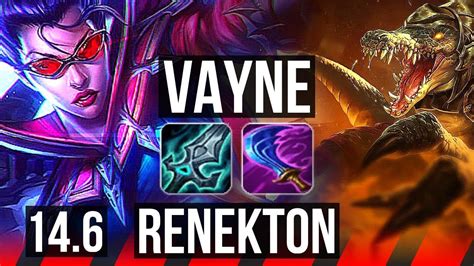 VAYNE Vs RENEKTON TOP Rank 5 Vayne 6 Solo Kills JP Master 14 6