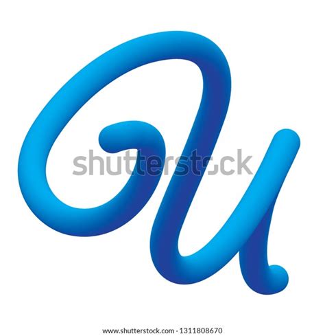 Capital Letter U Cursive Font Tube Stock Vector (Royalty Free ...