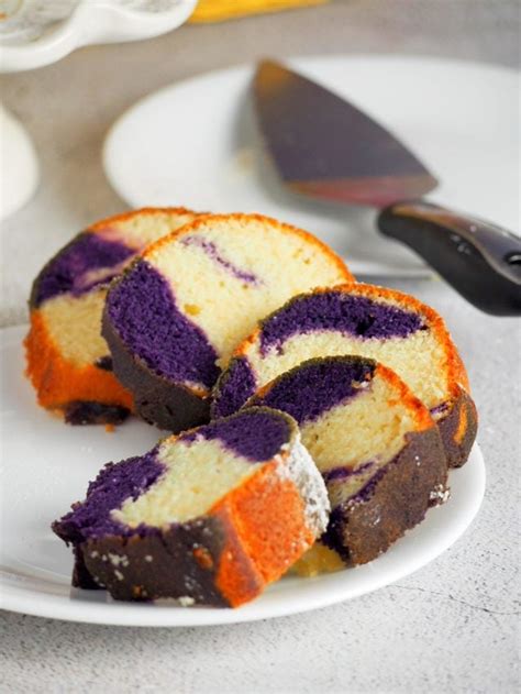 Ube Marble Bundt Cake Woman Scribbles