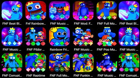 FNF Rainbow Friends FNF Corrupted Night FNF Pibby Mod Music Night