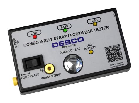 19280 Desco Esd Tester Wrist Strap And Footwear Tester