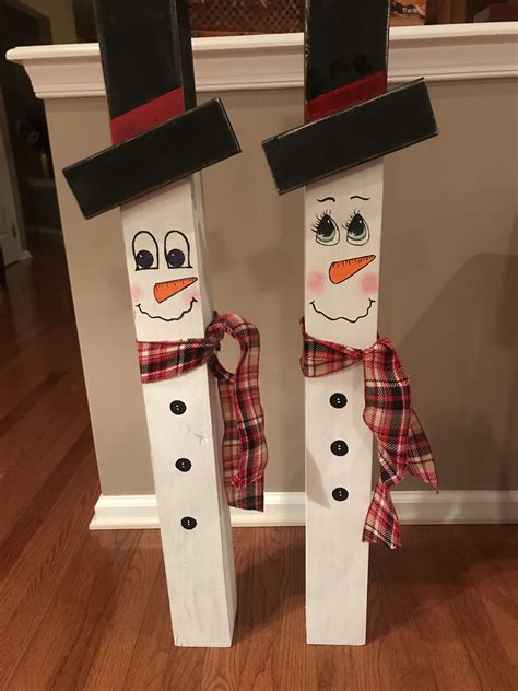 Snowman Fence Post Craft Cratfra